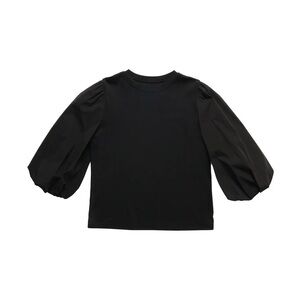 Elegant Black Puff Sleeve Women's Top